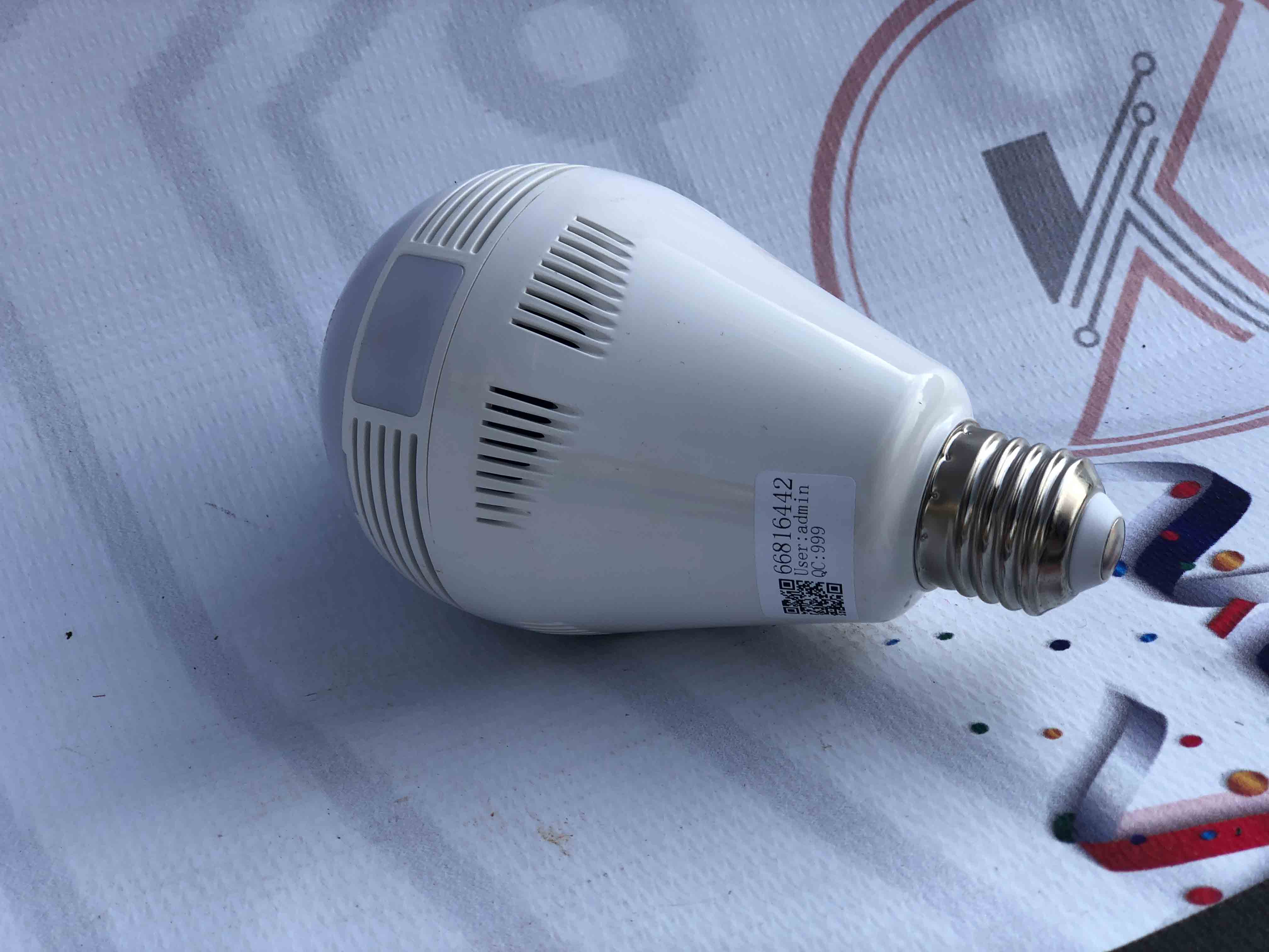 MP Indoor WiFi Light Bulb Camera for Home Security with 360° View | Smart LED Wireless Light Socket Bulb | Motion Detection & Mobile App V380 Pro (Bulb Camera)