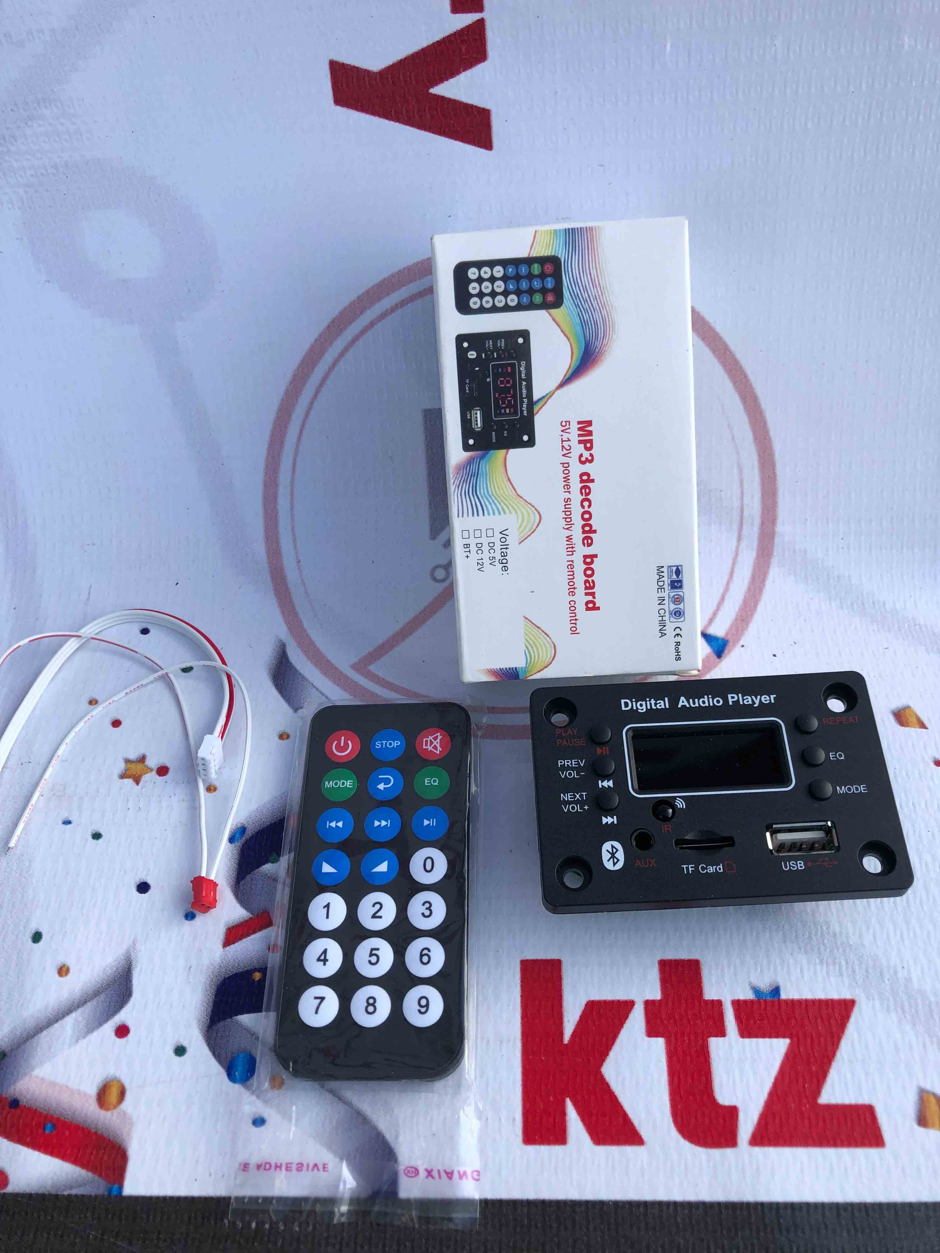 MP3 Decoder Module Replacement for Amplifier, USB TF Card Audio Player Board with AUX Input for DIY Speaker Systems