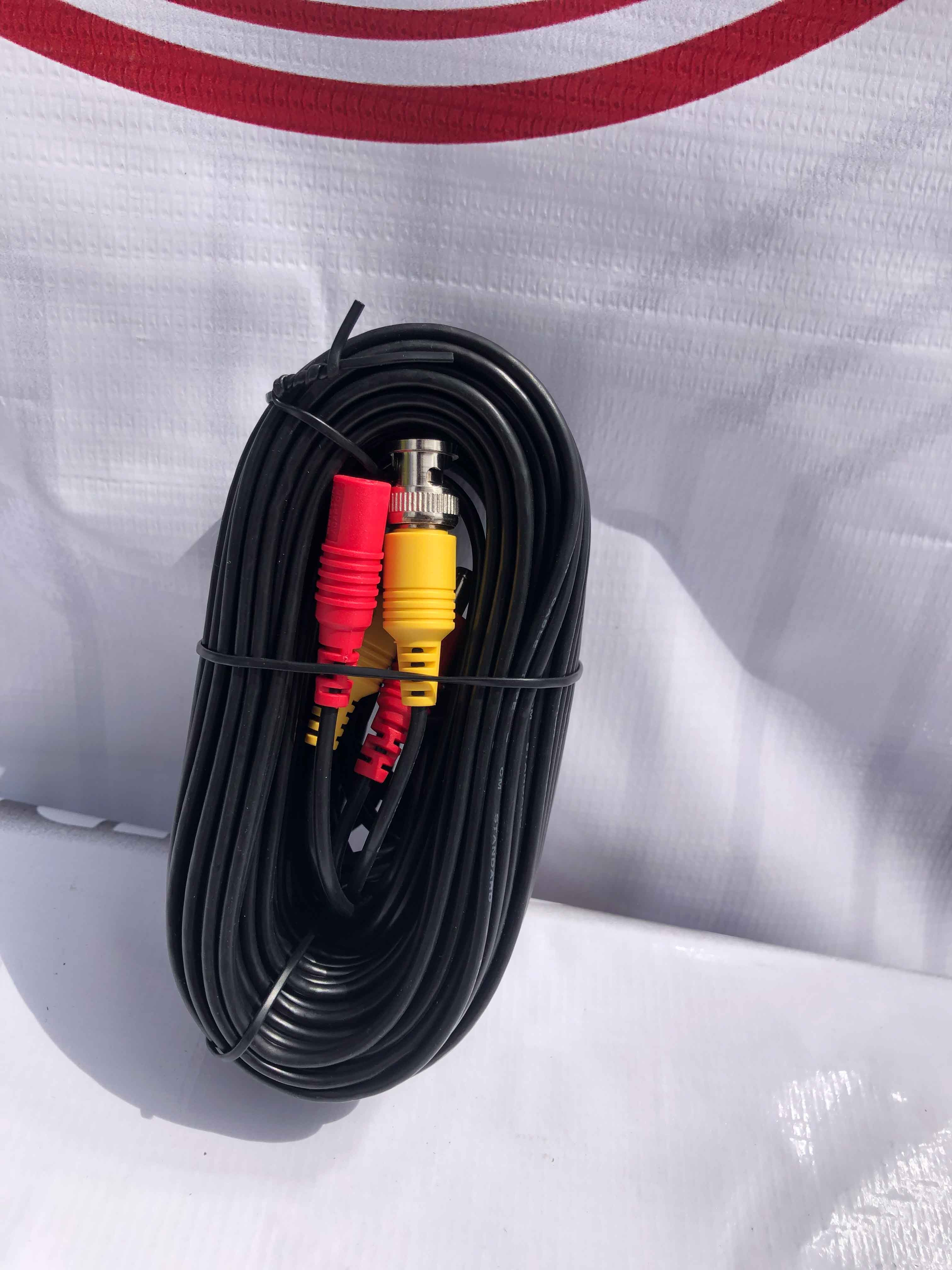 BNC Video Power Cable – All-in-One HD CCTV Camera Cable | HD-TVI, HD-CVI, AHD & DIGITAL1080p | Premade with Connectors | Black