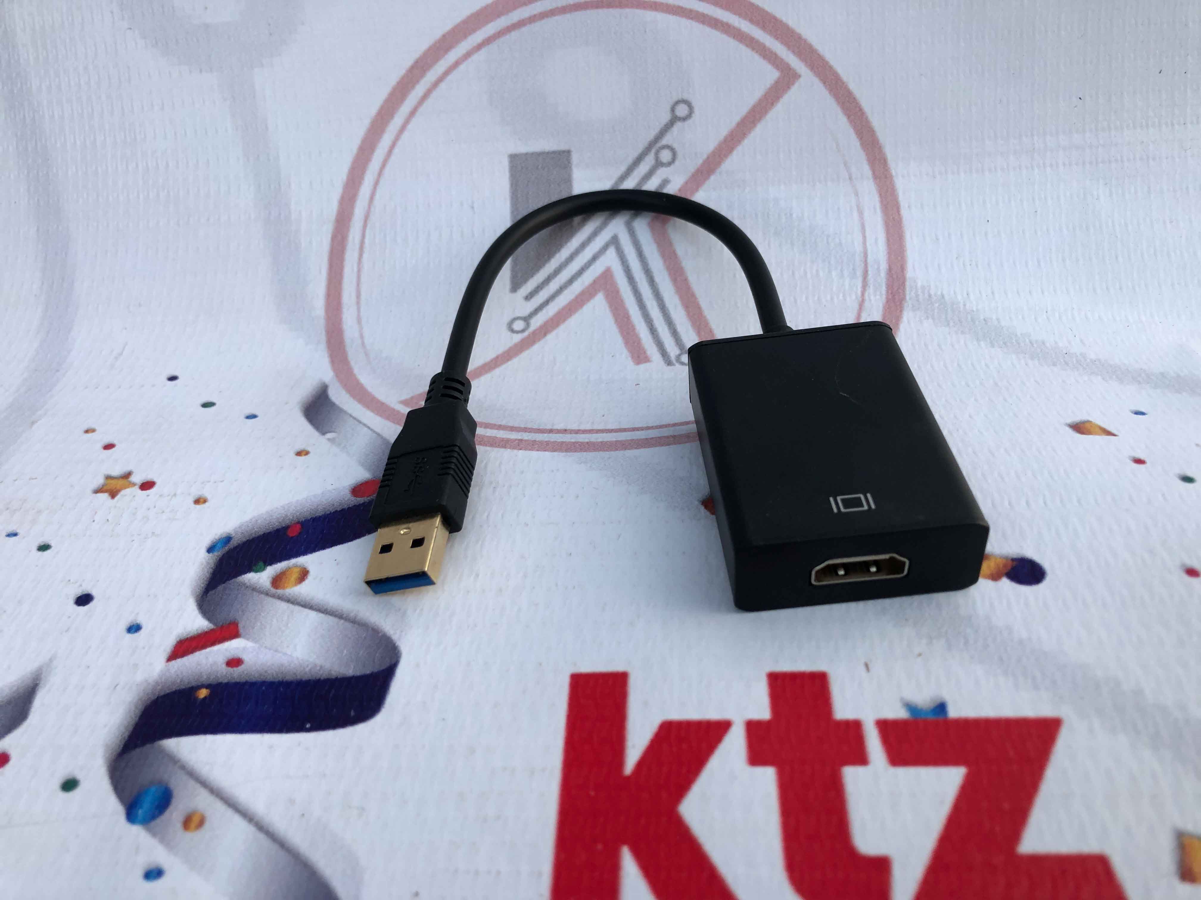 USB-A to HDMI Display Adapter – 4K UHD @ 30Hz, USB 3.2 External Video Adapter with Audio for Windows & Mac (Single Display)