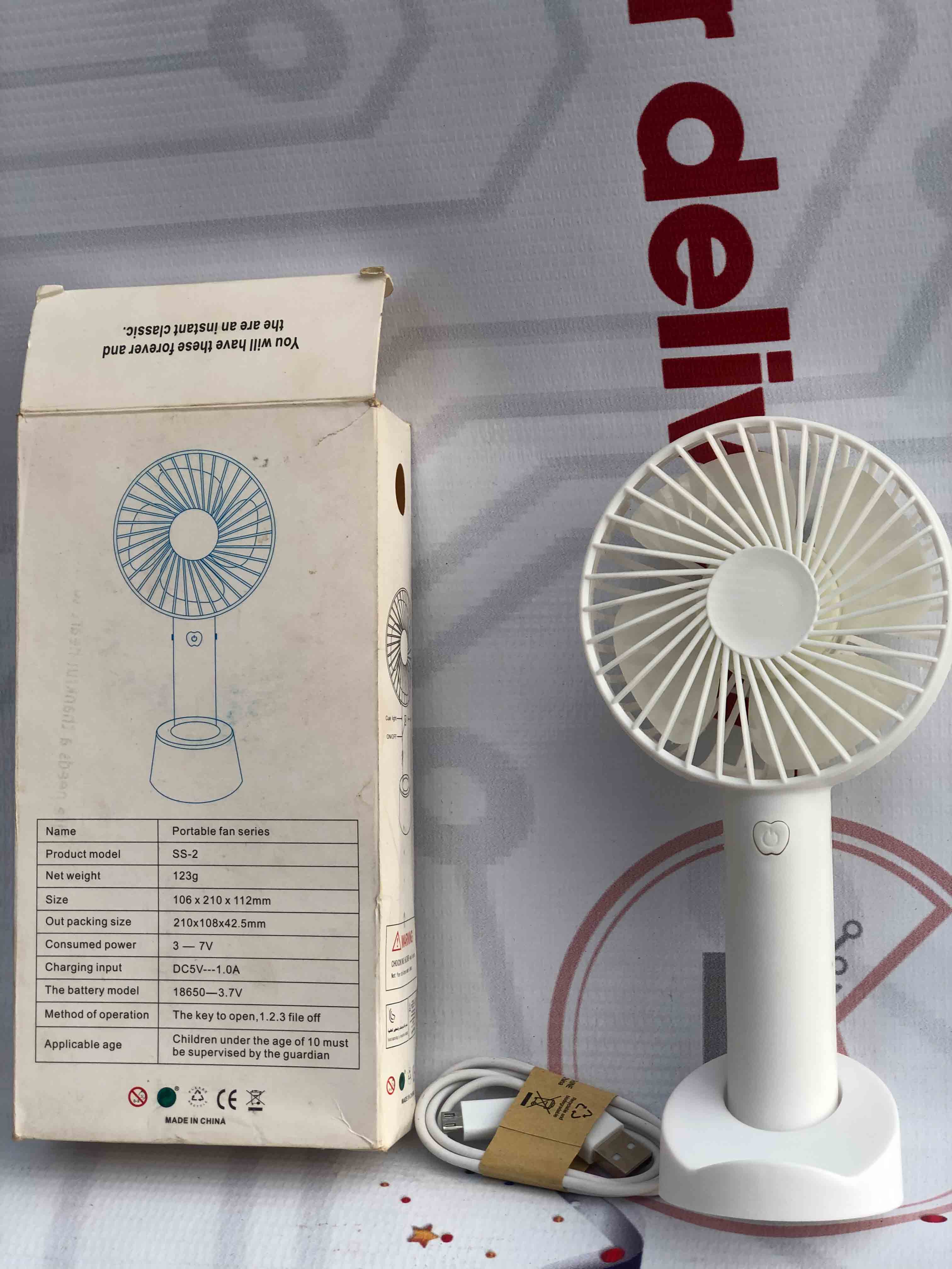 Mini Hand Fan Portable Rechargeable USB Fan, Compact Personal Cooling Fan for Home, Office & Travel