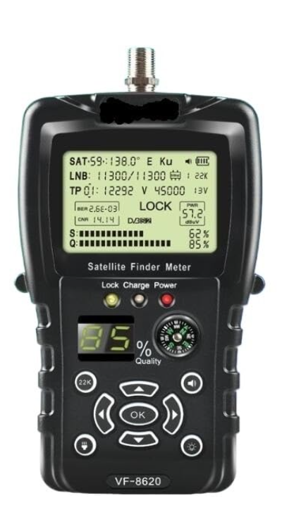 Satellite Finder, VF-8620 HD Digital Satellite TV Finder Meter Support DVB-S/DVB S2/MPEG2 Sat Finder Meter For Satellite TV Receiver Tuner