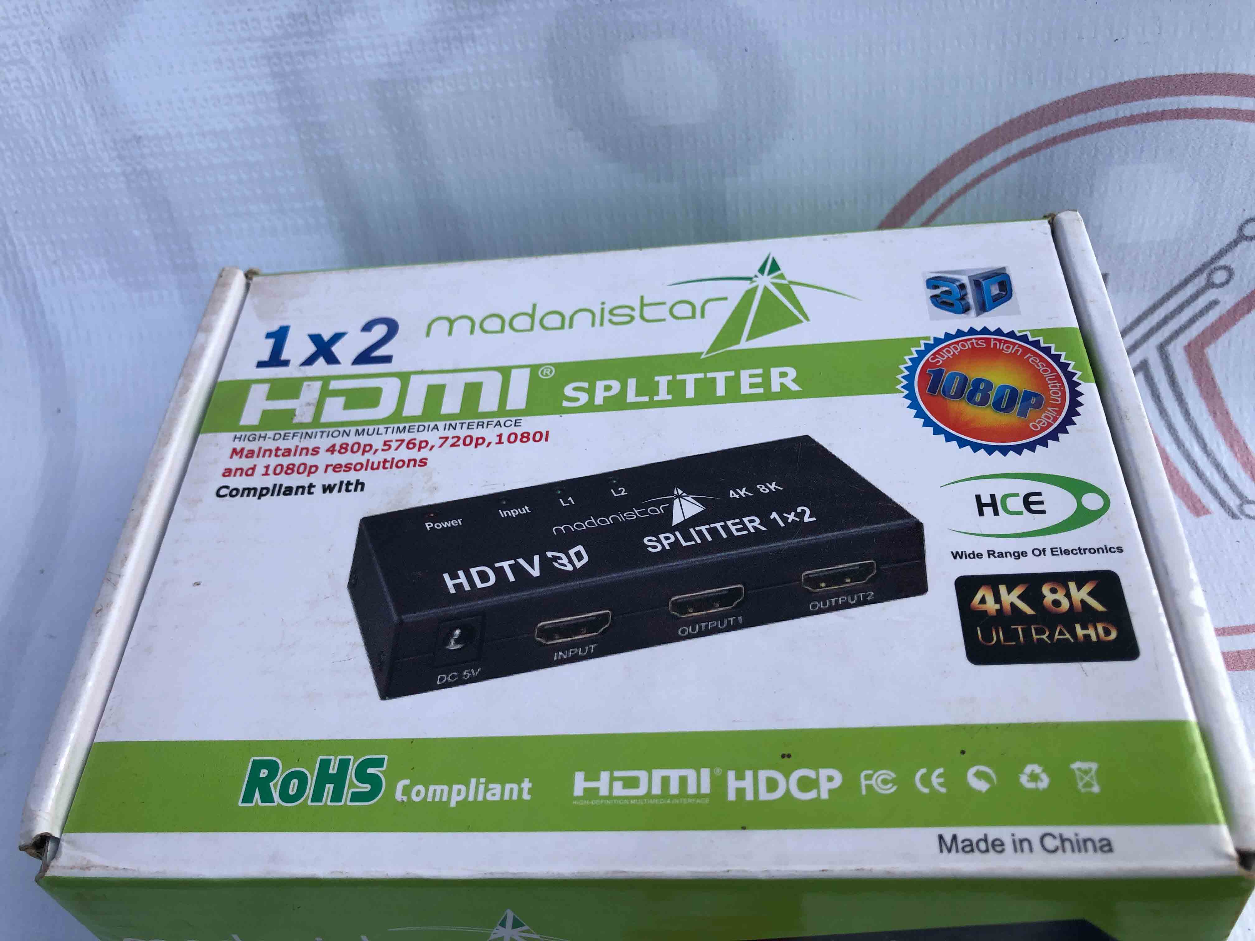 HDMI Splitter 1 In 3 Out, 3-Way HDMI Video Audio Distributor, 4K Support HDMI Splitter for TV, Projector, PS5, Xbox, Blu-ray & Streaming Devices