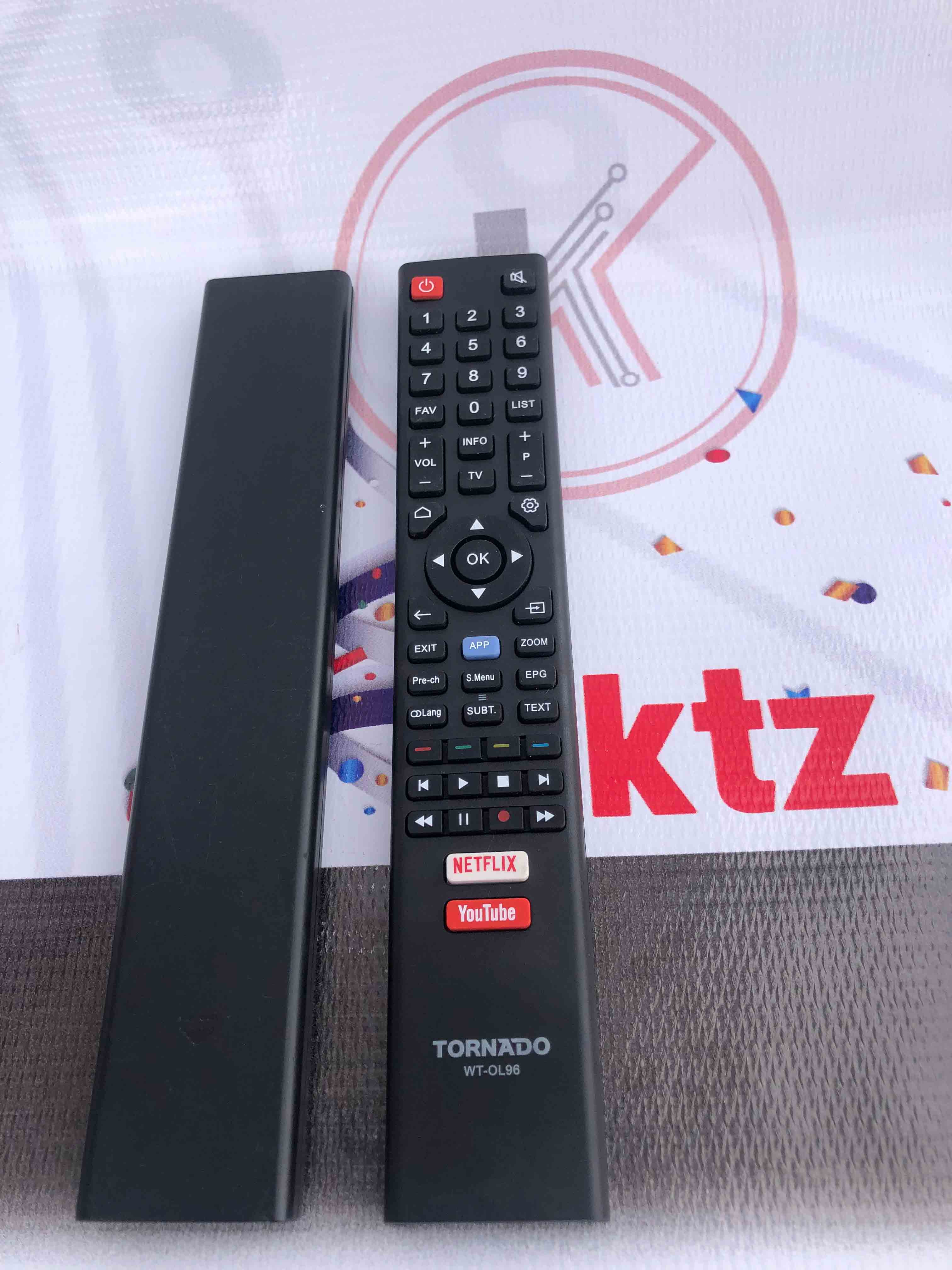 Replacement Remote Control for Tornado Smart TV – Compatible with Tornado LED & Android TVs