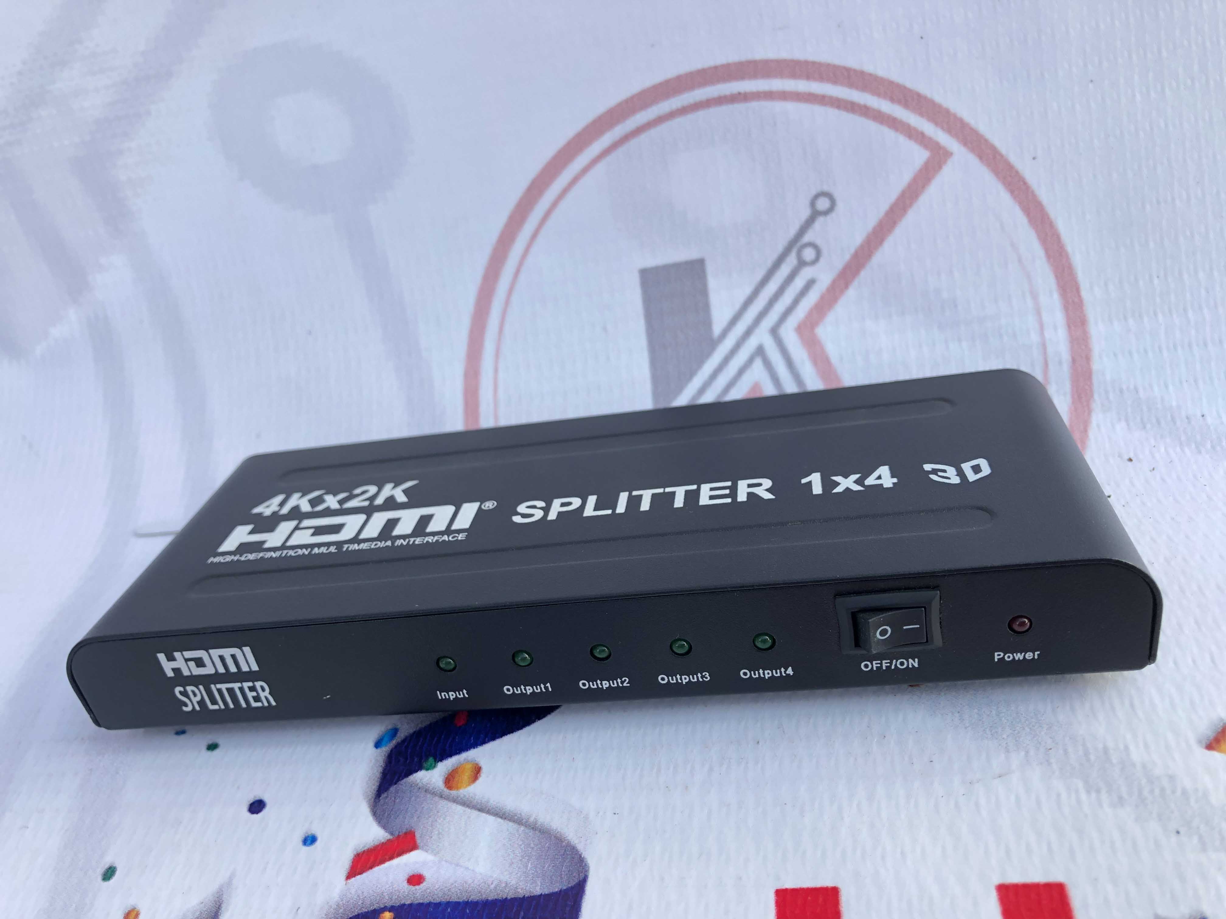 UltraHD HDMI Splitter 1 In 4 Out, 4K@60Hz HDMI 2.0 Powered Splitter with HDCP 2.2, EDID Management & 18Gbps Bandwidth for TV, PS5, Fire Stick & Blu-ray