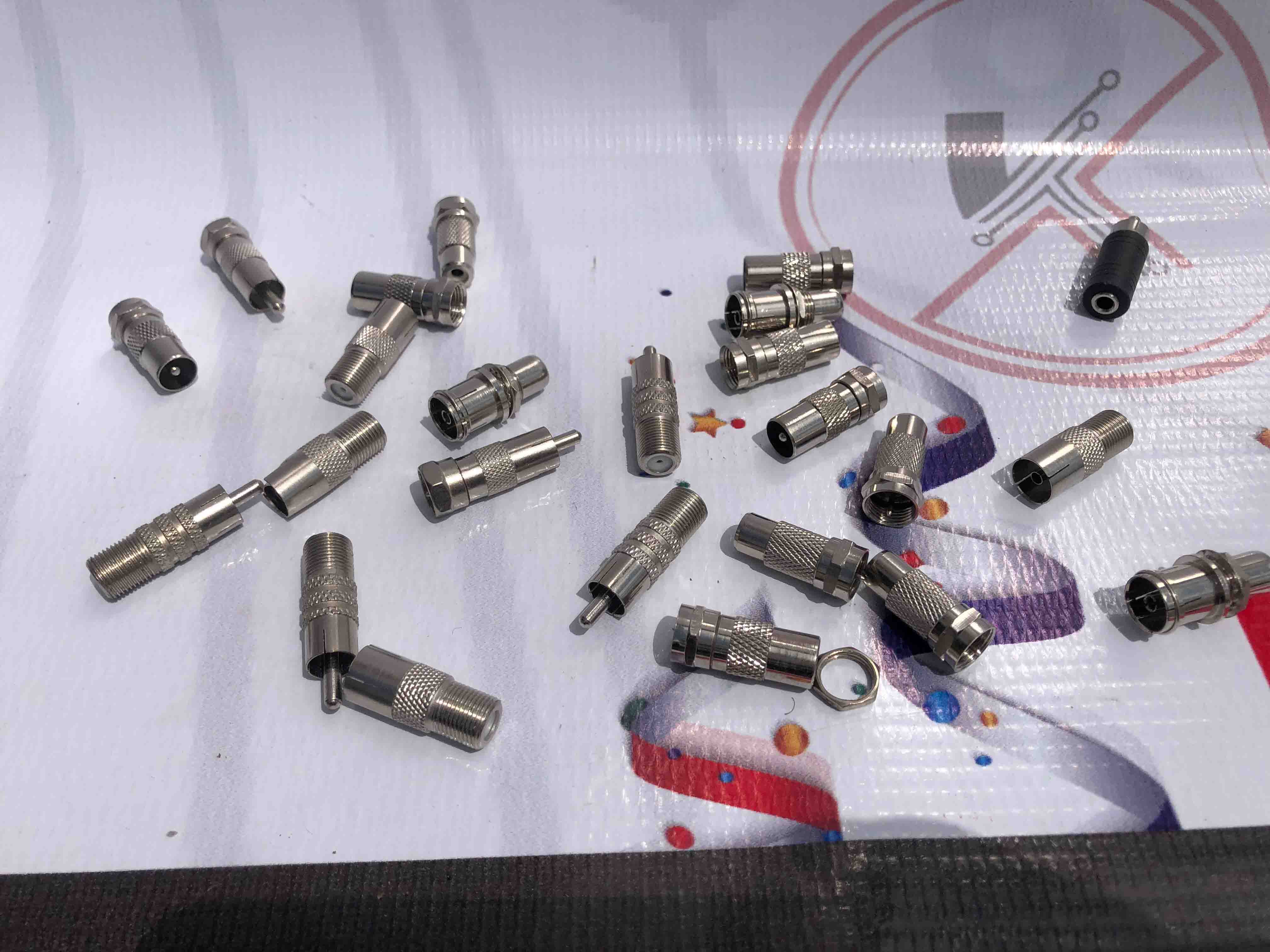 TV Antenna Connector Set, Universal Coaxial Connectors & Adapters for Digital TV Antenna Cable Installation