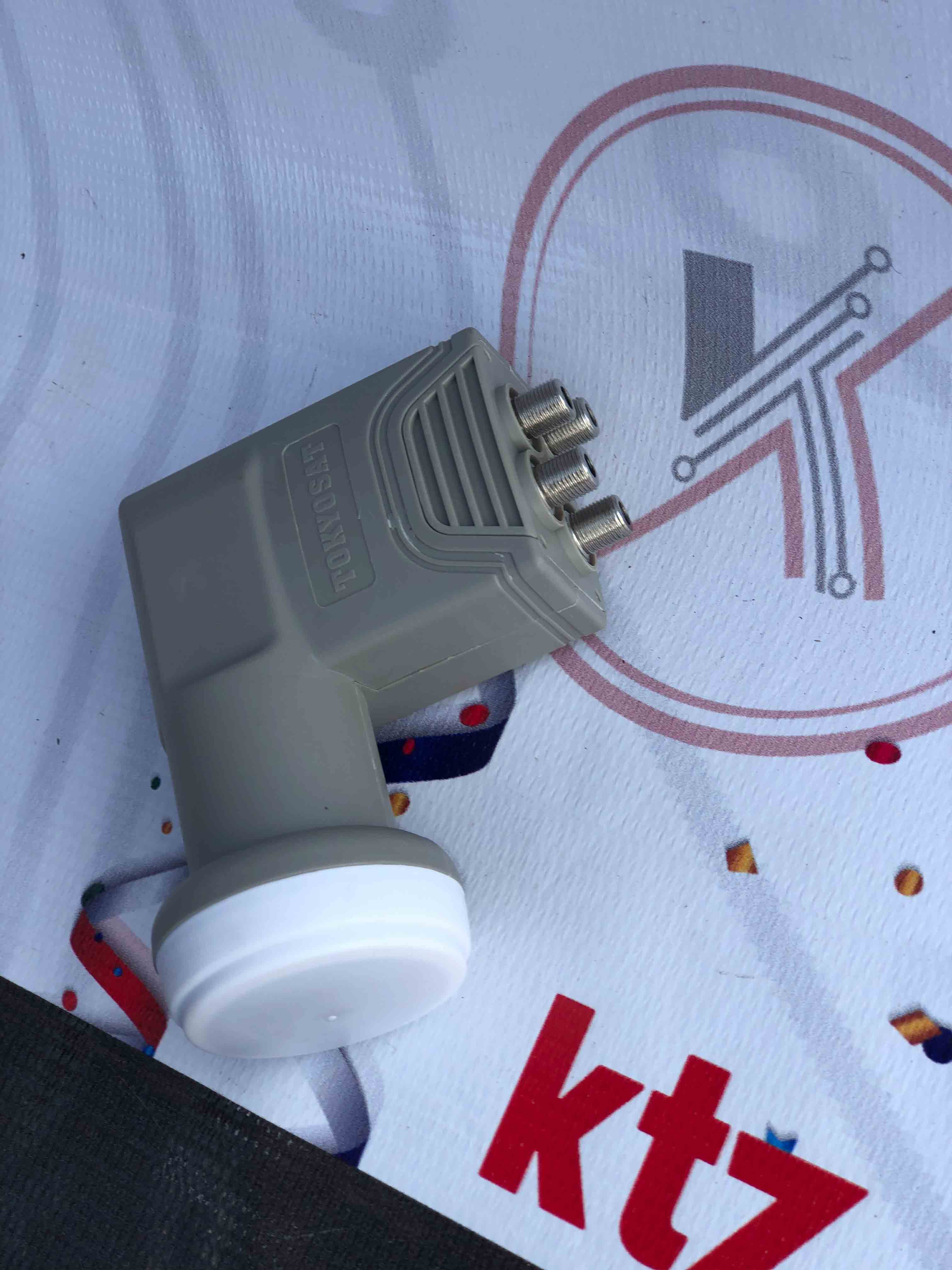 Tokyo Sat LNB 4 Way Quad Output Satellite LNB, Low Noise Block Converter for Satellite Dish TV Receiver Systems
